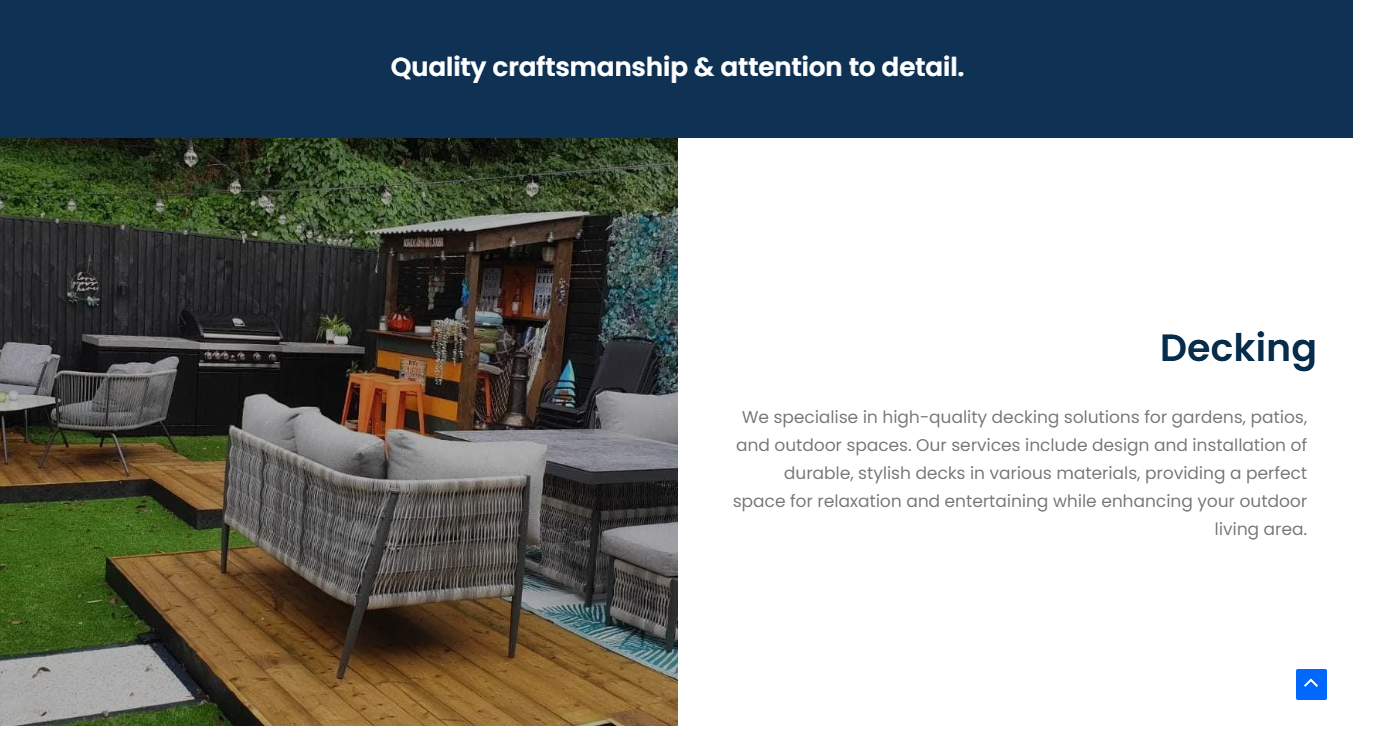 Small services website for a UK landscaper